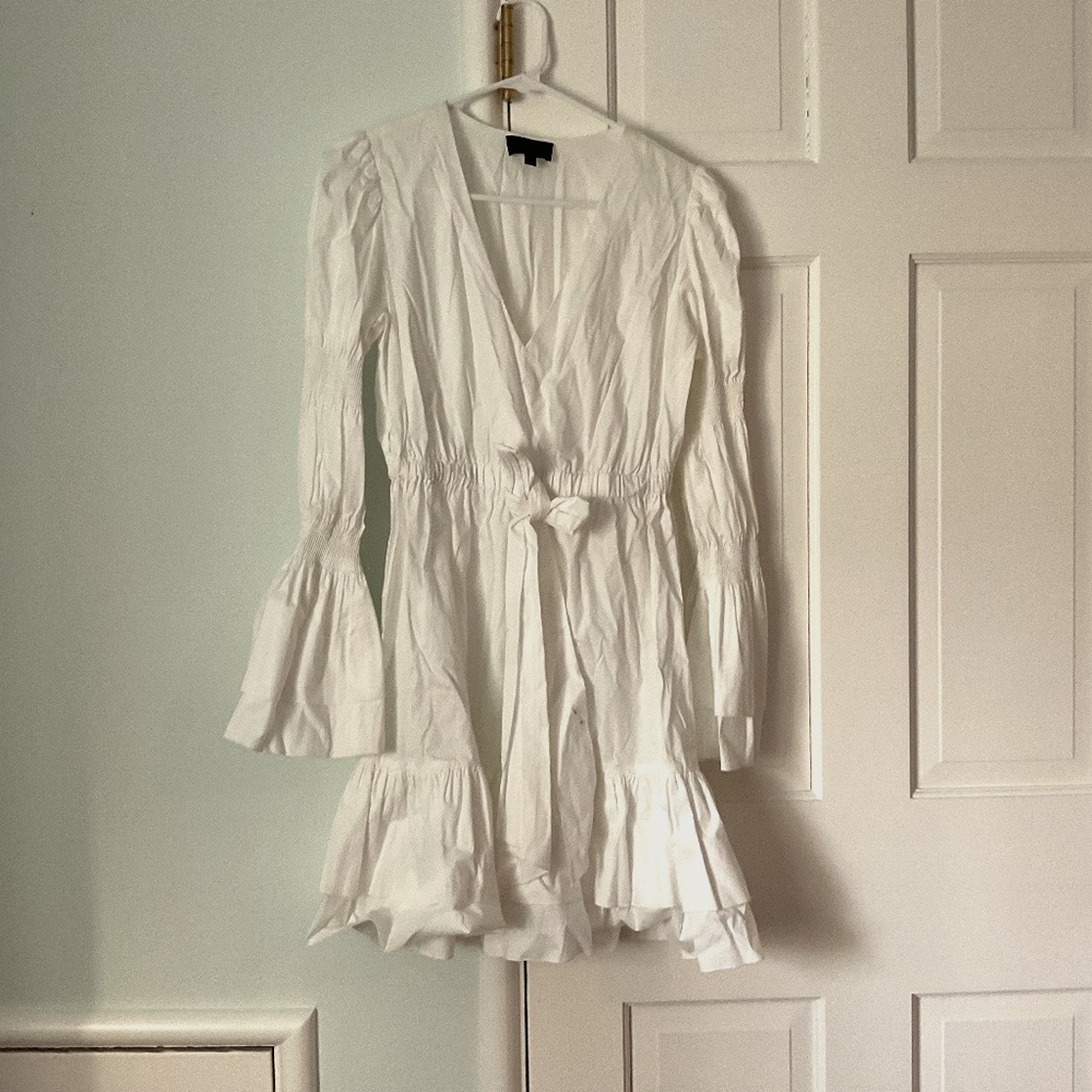 Intermix white cottage core dress